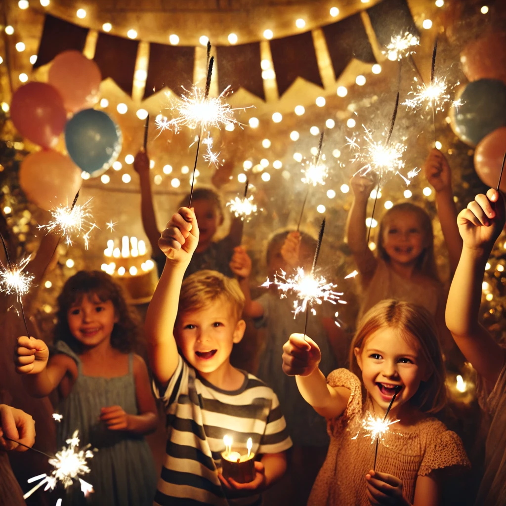 detska oslava prskavky