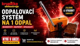 Odpalovací systém na 1 odpal - zvládne 4 výrobky zároveň