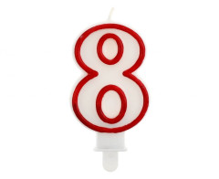 Dortové svíčky - narozeninová číslice 8
