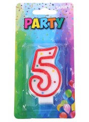 Dortové svíčky - narozeninová číslice 5